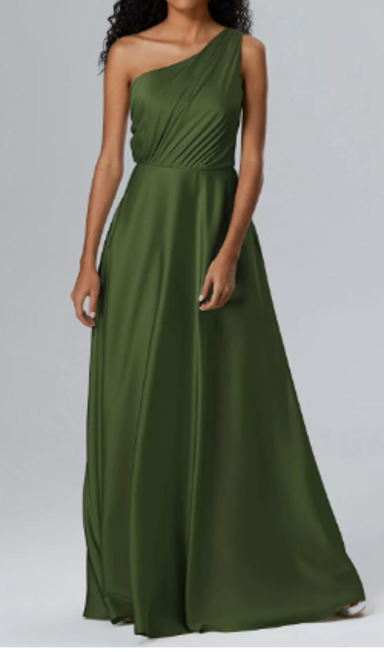 AW BRIDAL 4 S green olive Nosegay formal party bridesmaid maxi dress NEW B26